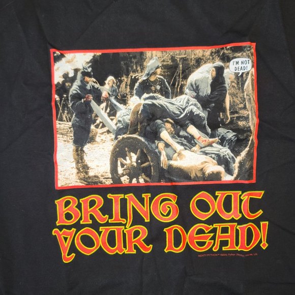 Vintage 2000 Monty Python And The Holy Grail Bring Out Your Dead Shirt - Picture 3 of 4